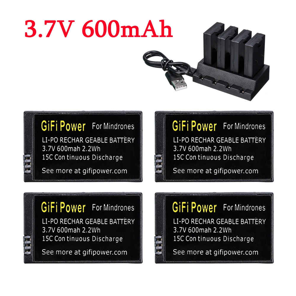 3 7 V 600mah литий-полимерный дроны Батарея для попугай миниквадрокоптеров Мамбо