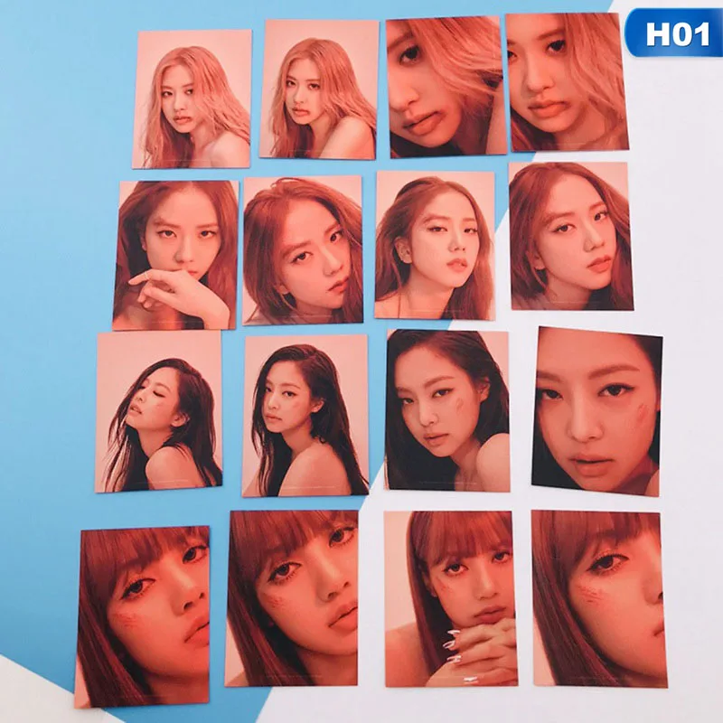 

New 16Pcs/set KPOP Blackpink Lomo Photo Card PVC Cards Self Made Card Photocard