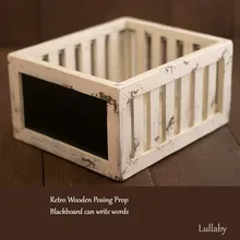 Реквизит для фотосъемки новорожденных деревянный позирующий реквизит ретро детский Контейнер Детские аксессуары для фотосессии старая деревянная бутафория с доской