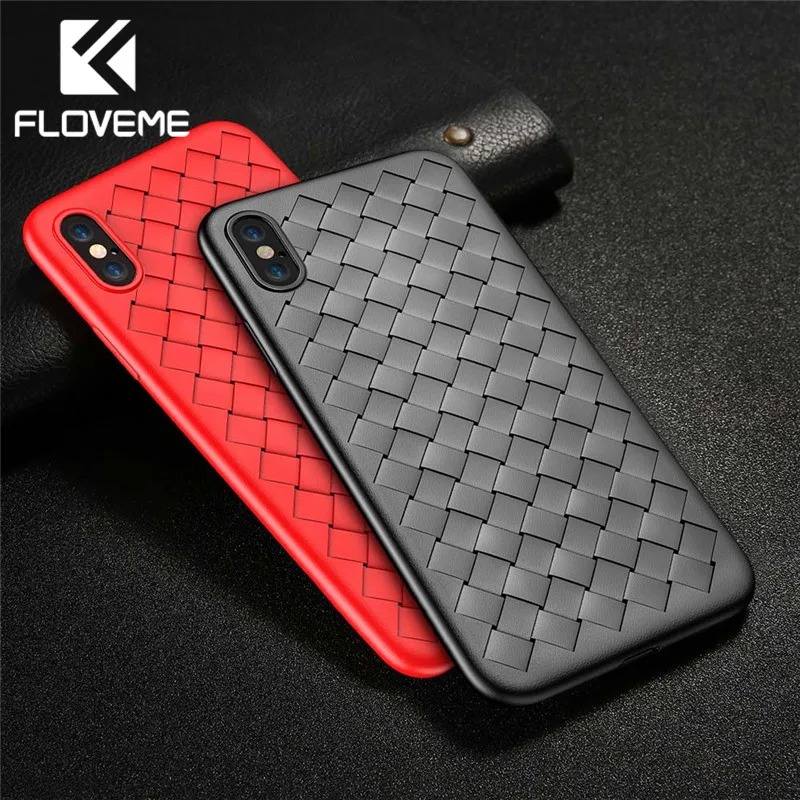 Мягкий силиконовый чехол FLOVEME для iPhone 11 Pro Max тканый дышащий с рисунком 7 8 6 Plus 6S XR XS X