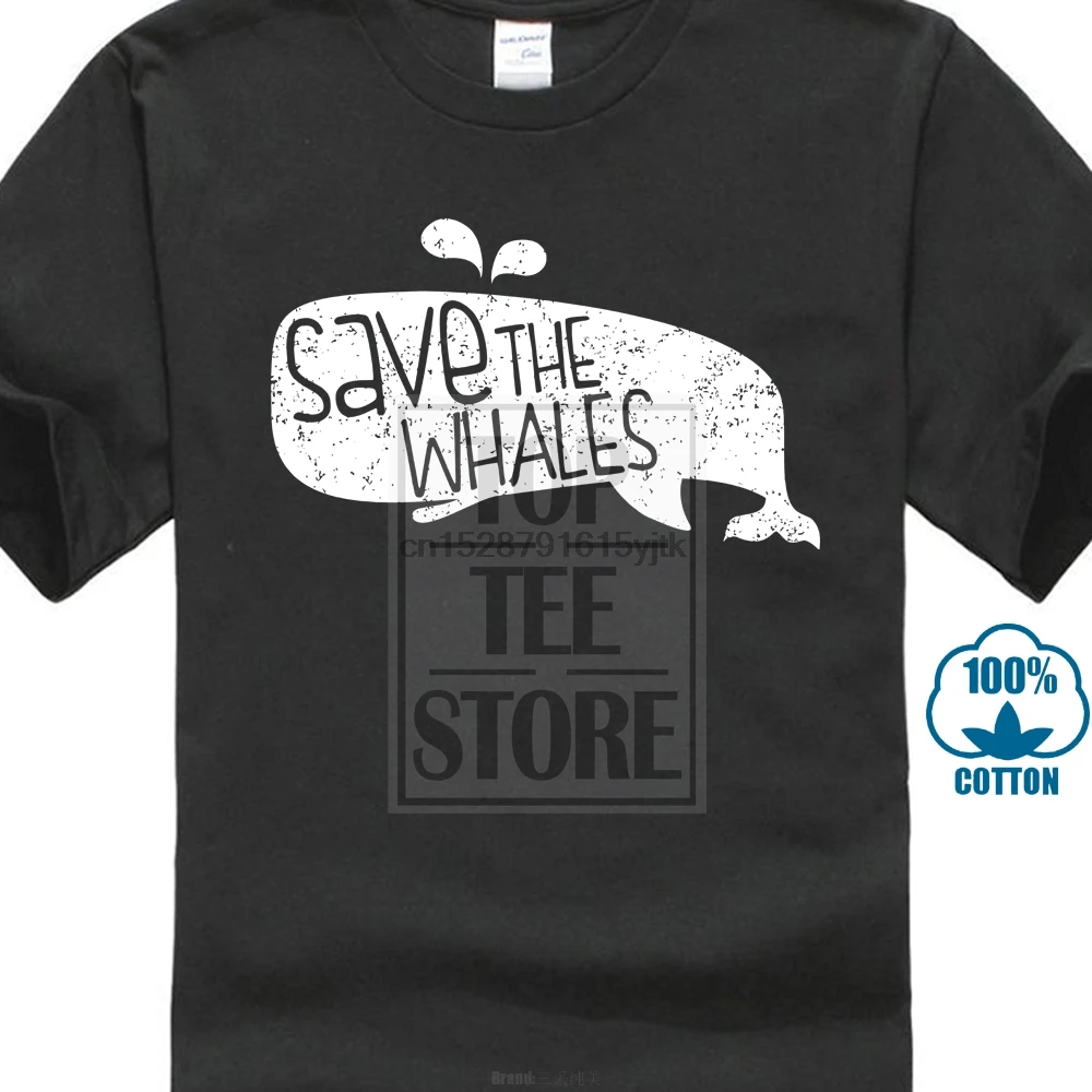 Футболка Save The Whales Забавный подарок на день рождения 123 футболка для Него
