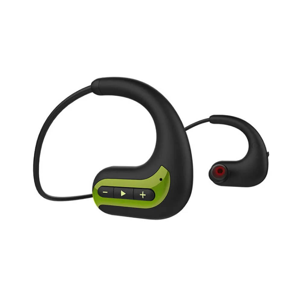 Green-swim earphone ipx 8 Waterproof Earphones Swimming Sweatproof Sport Gym Wireless Bluetooth Earphones With Microphone - Цвет: Green-swim earphone