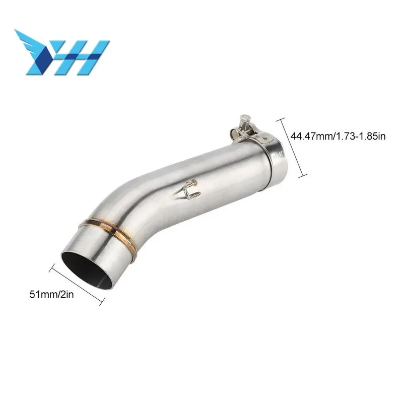 Slip On For Honda CB400 Motorcycle Exhaust Muffler Pipe Modified Middle Tube Link Pipe Connector Fit 51mm Escape