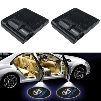 

Wireless LED Car Door Welcome Laser Projector Logo Night Light For Hyundai Sonata IX35 i20 i30 azera Elantra accent