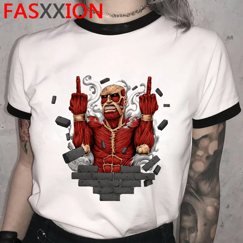 Camiseta informal de Attack on Titan Shingeki No Kyojin para hombre, disfraces de Anime de moda, camiseta de Hip-Hop, camisetas geniales para hombre