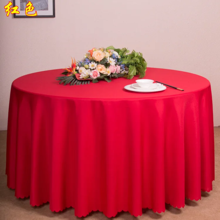 MIHE Solid Color Polyester Fabric Tablecloth Wedding Birthday Party Round/Rectangle Table Cover Desk Cloth ZB12 - Цвет: I