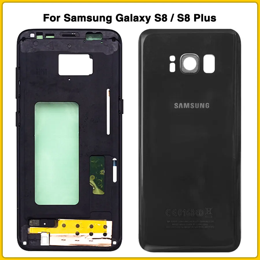 S8/S8 Plus задний корпус чехол для samsung S8 G950F G950 S8 Plus S8+ G955F батарея задняя крышка дверь стекло шасси оболочка