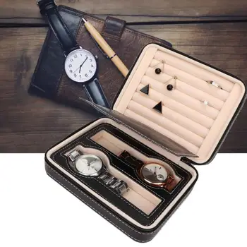 

Mini Portable PU Leather Jewelry Storage Case Earrings Ear Studs Rings Box Holder Organizer Convenient Travel Jewelry Display