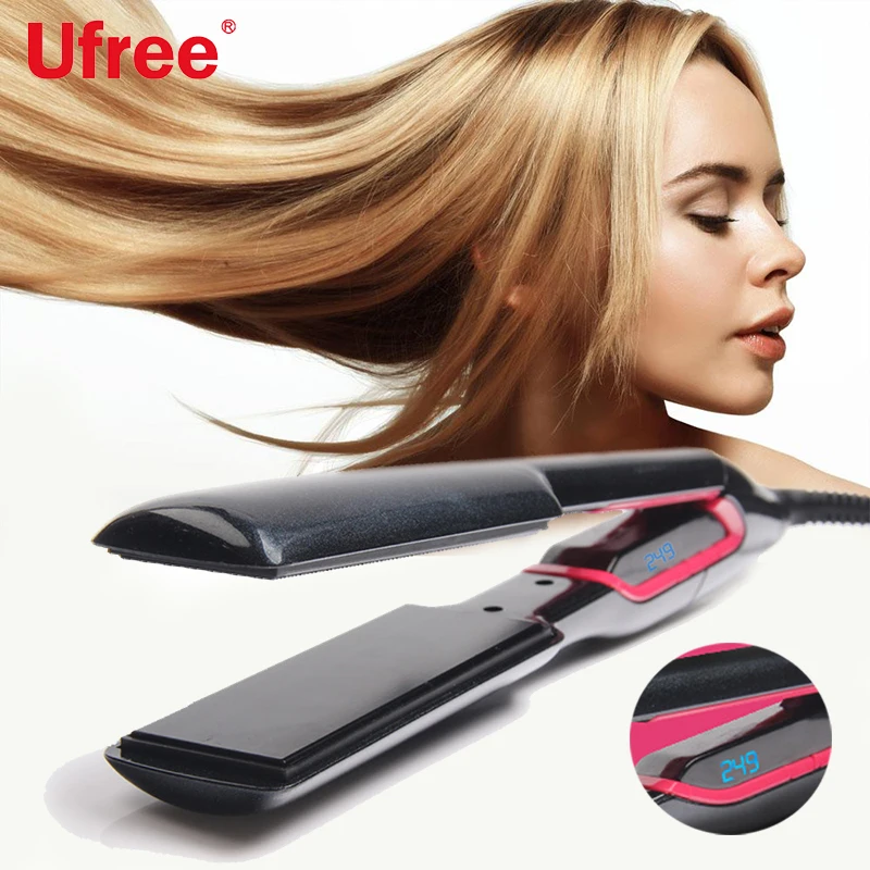 Выпрямитель для волос оптом Керамика профессиональные средства для волос выпрямление железа Flat Iron светодиодный электрические утюги