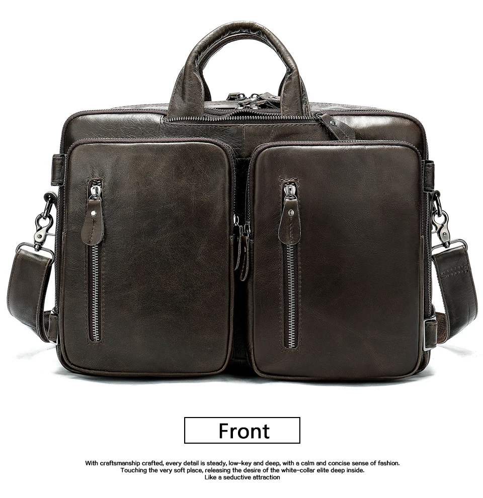 MVA men's messenger bag, leather messenger bag, men's shoulder bags large capacity Vintage computer bag 432