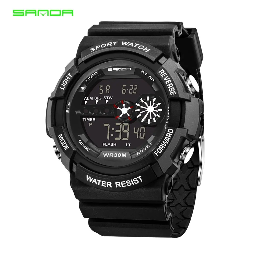 

Fashion Multifunctional Electronic Wrist Watch Backlight Water-resistant Sport Watch For Outdoor Activities For Men