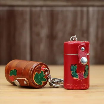 

Leather Bucket Pendant Keychain Bag Accessories Storage Box U Disk Bucket Coin Bucket Jewelry Storage Pendant