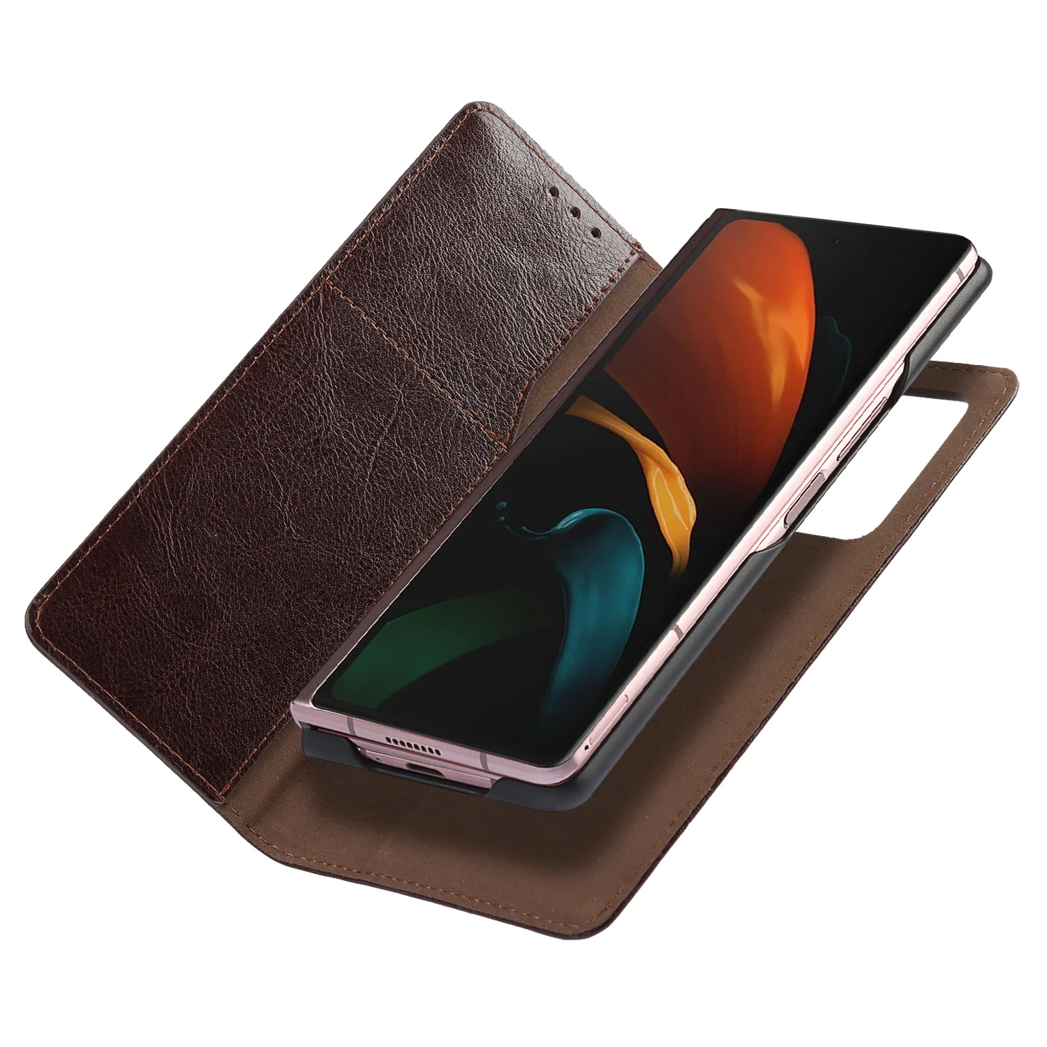 Deluxe Wallet phone case for Samsung Galaxy Z Fold 2 5G Z Fold2 5G Premium Leather detachable Case Skin Phone Bags fundas