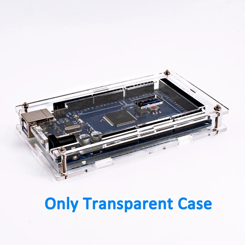 Прозрачный глянцевый акриловый корпус совместим с arduino Mega 2560 R3 чехол без платы