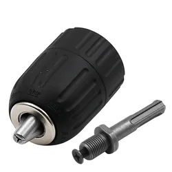 Jeu de perceuses à percussion électrique, 0.8 10mm/2 13mm, perceuse sans clé, convertisseur de mandrin 3/8 "24UNF + 1/4", tige hexagonale, adaptateur SDS à trois mâchoires 