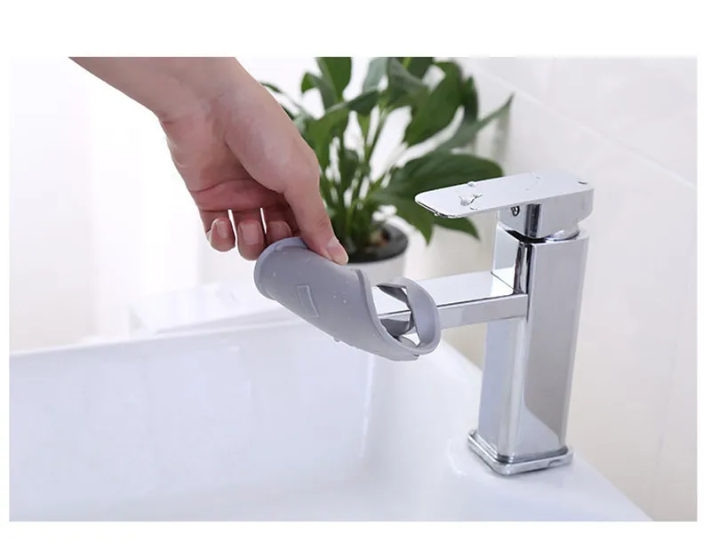 Silicone Faucet Extender Toddler Kids Water Reach Faucet Rubber Hand Washing Bathroom Accessorie Kitchen Save Water Faucet Tools