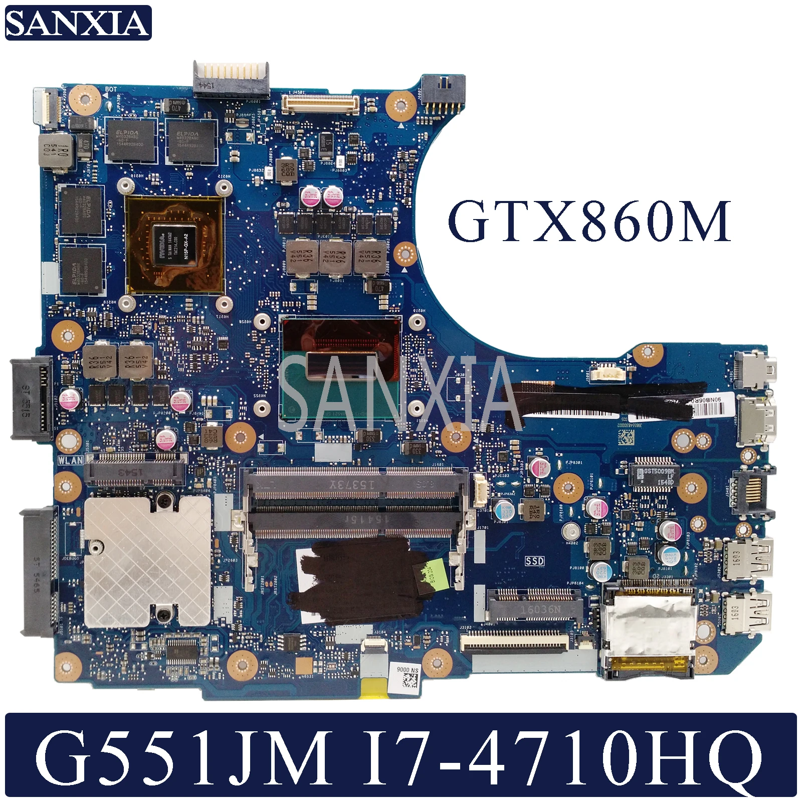 Najtaniej KEFU N551JM laptopa płyta główna do asusa ROG G551JM G551JW G551JK N551JK N551JW oryginalne płyty głównej płyta główna I7 4710HQ GTX860M
