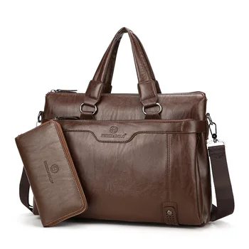 

New Men's Bag Horizontal Hand-held Business Travel Briefcase One Shoulder Slanting Leisure Bag Men's Bag