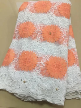 

New Design Milk Silk Nigerian Lace Fabric African Lace Fabrics High Quality tulle net French Net Lace Fabric For Wedding ELL4155