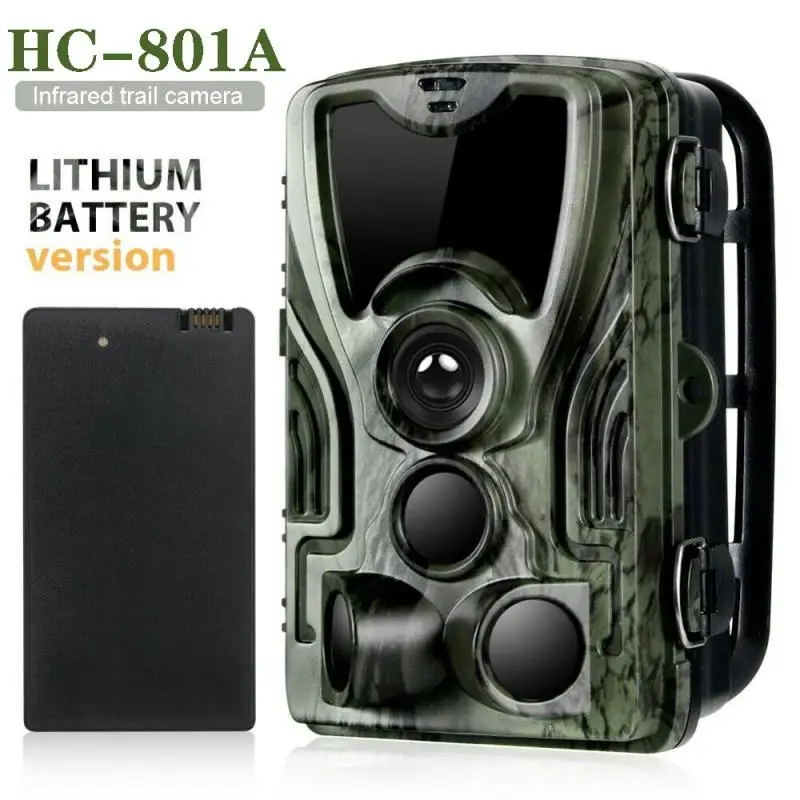 Охотничья камера HC801A с литиевой батареей 5000 мАч 16 МП 1080P класс защиты IP65