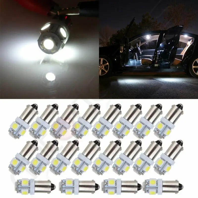 20 шт./компл. автомобиля 12V Светодиодный светильник лампы 5050-SMD Поворотники боковые номерной знак крыши дверные фонари Замена Автомобильный светильник в сборе