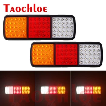 1 ペア 24 12v 24v ledライトトラックテールアセンブリ、ブレーキインジケータ逆停止トレーラーと 36 ledライト電球