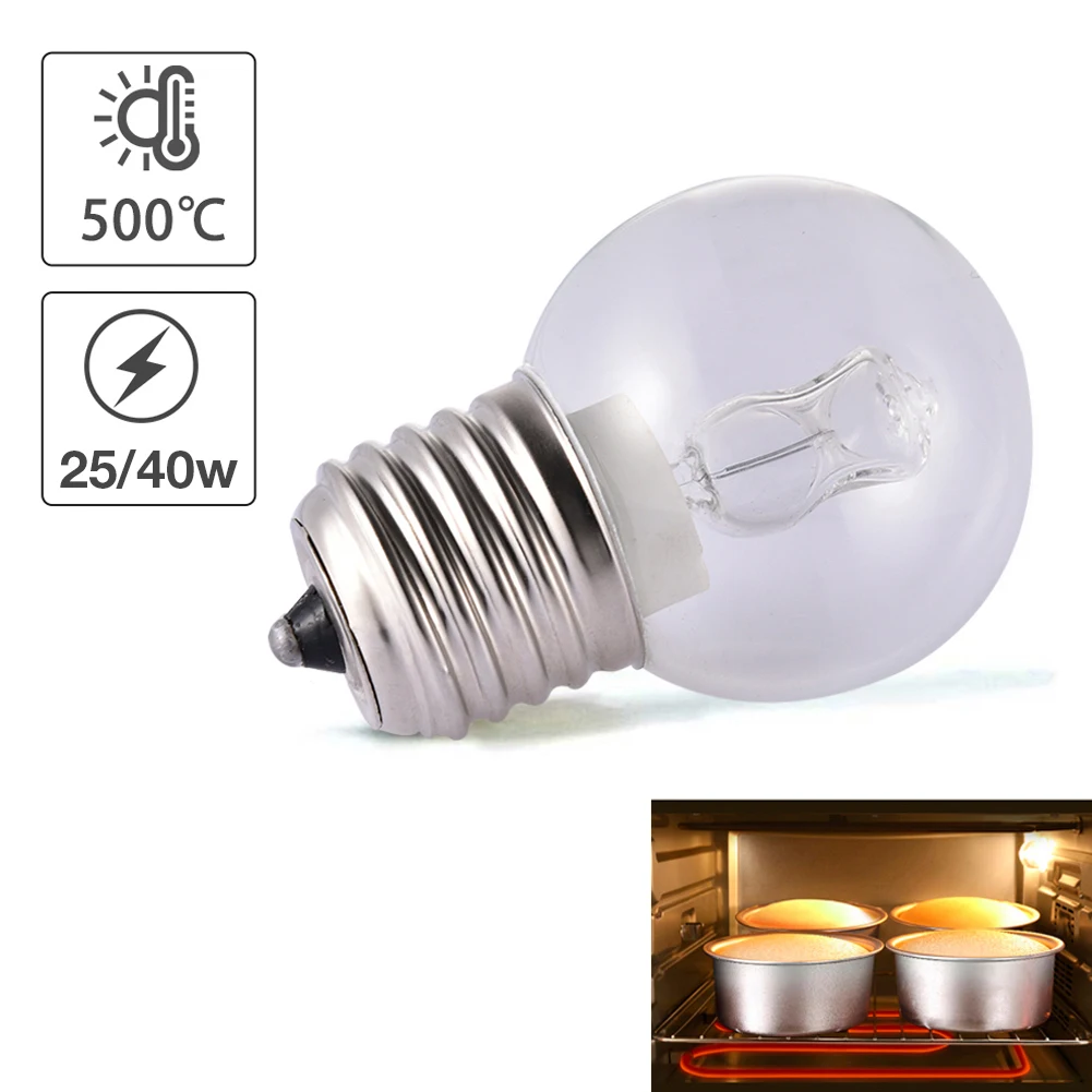 40W E27 Oven Cooker Lamp Heat Resistant Light Microwave Oven Bulbs 220/110V 500 Degree High Temperature For Refrigerator Toaster