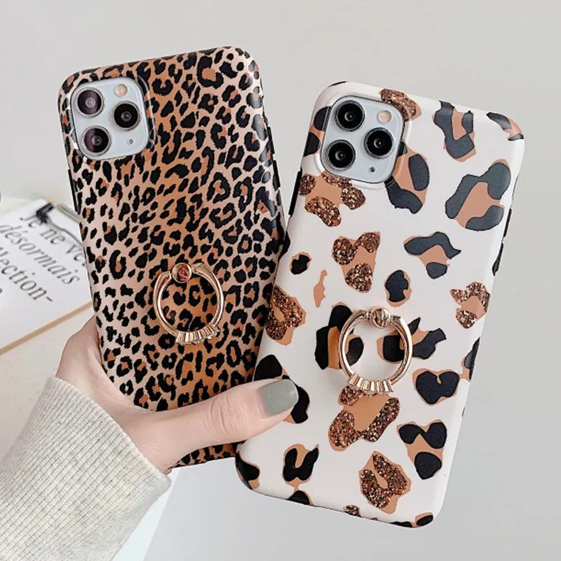 Чехол IMD с леопардовым принтом для Iphone 13 12 11 Pro Max XR X XS MAX 6S 7 8 plus SE2020 | Мобильные