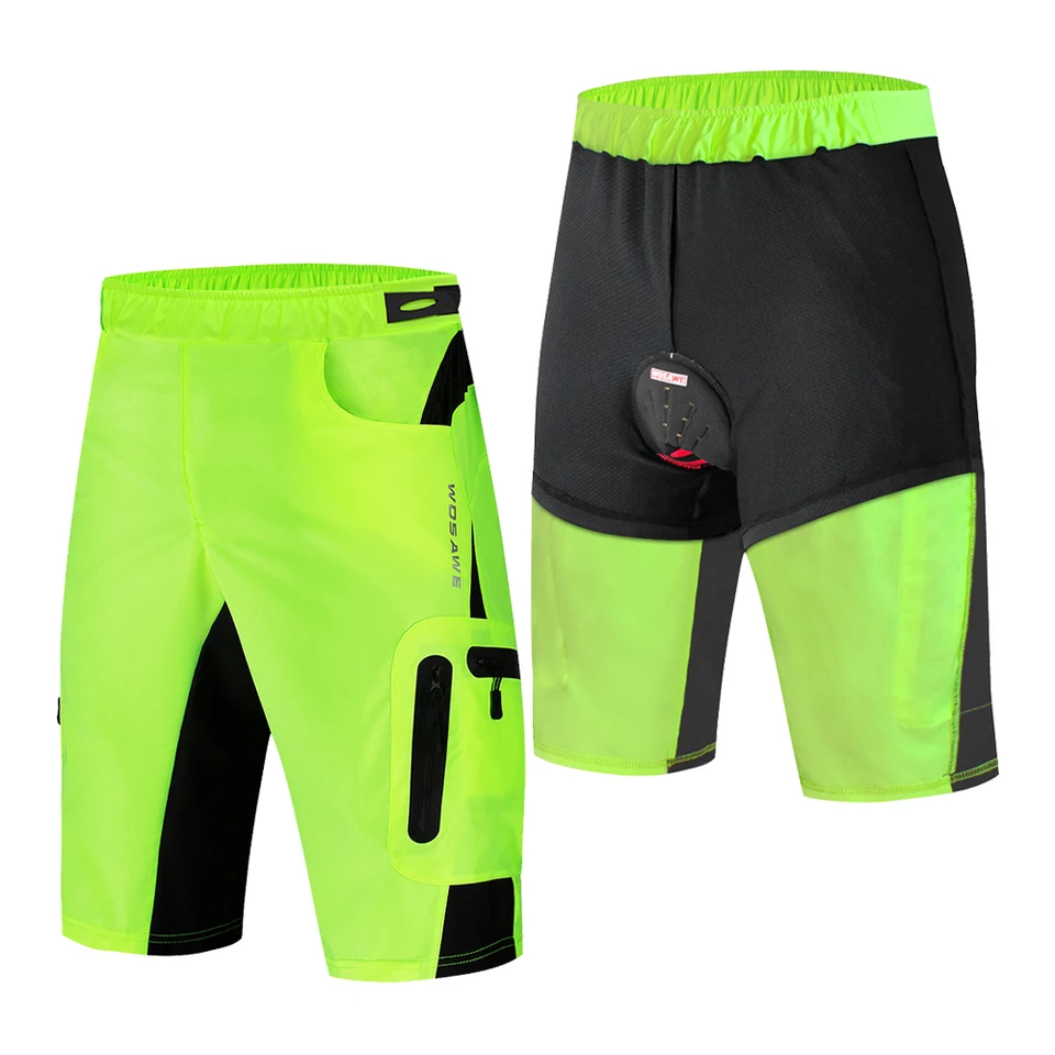 Pantaloncini MTB Uomo – Con Fondello Gel 3D, 7 Tasche, Traspiranti E A Rapida Asciugatura