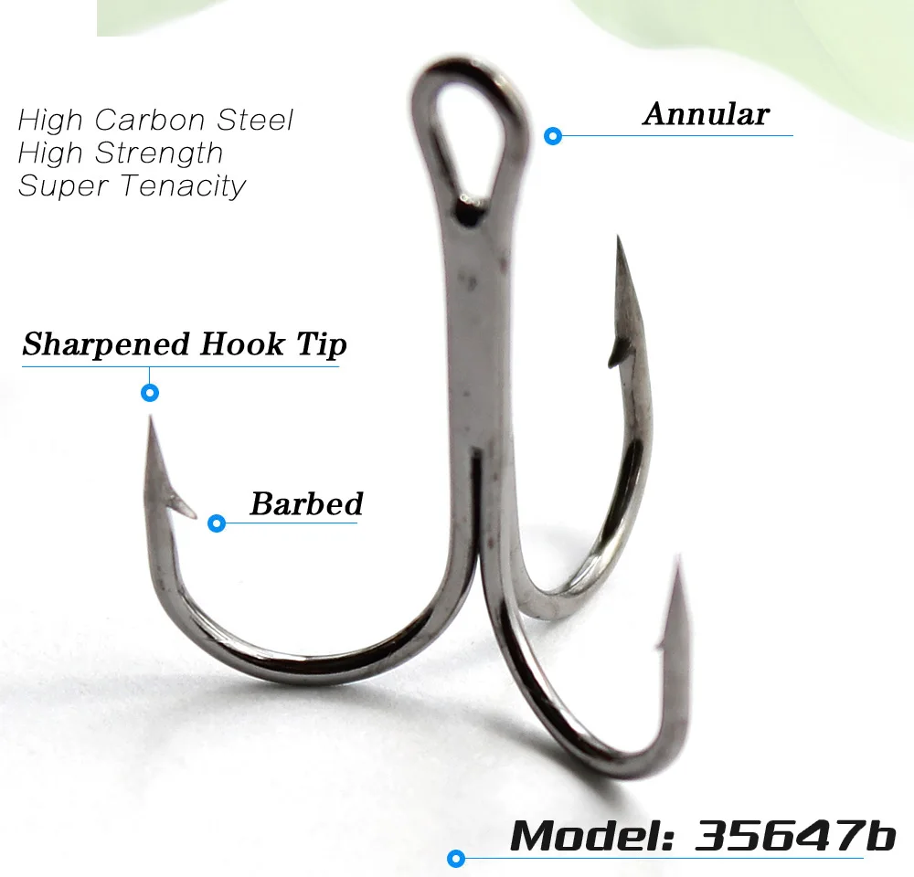 Fishing Hooks 20Pcs Feathered Treble Fishing Hooks Fishing Tackle Carbon  Steel Barbed Sharp Fishhook Sea Accessories with Feather Fishing  Accessories (Color : 20pcs 10) : Sports & Outdoors 