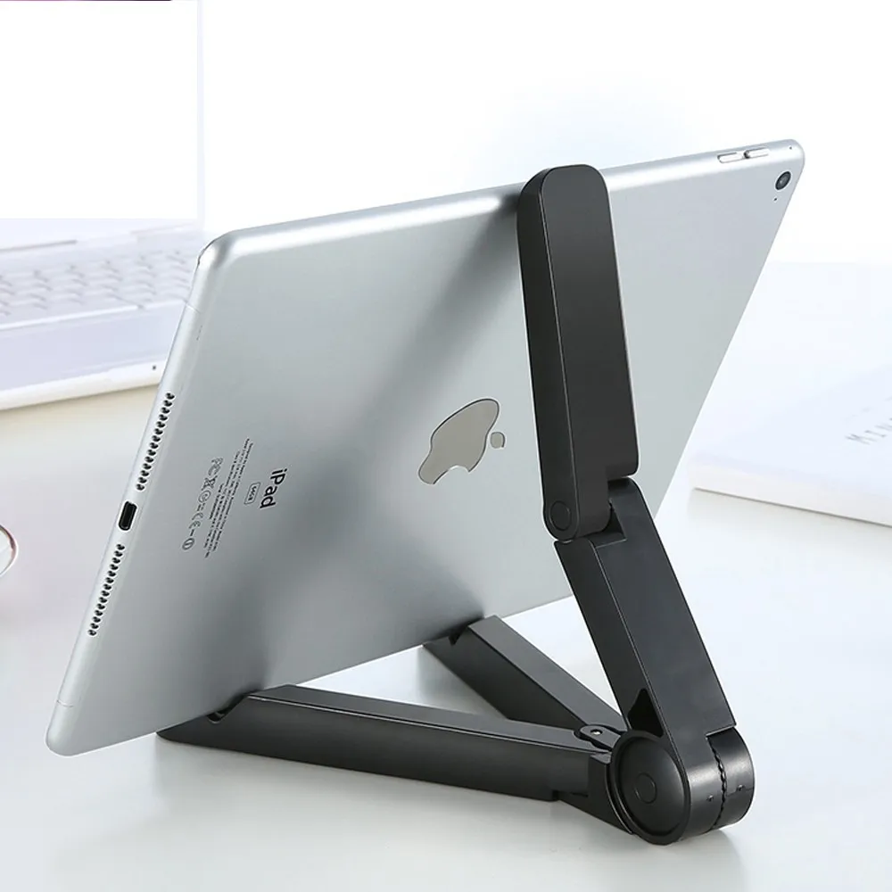 

Flexible Tablets Phone Stand Case for iPad 2 3 4 Air 2 Mini for iPhone 4 5s 6 6S Plus For Galaxy S5 S6 Edge 360 Folded