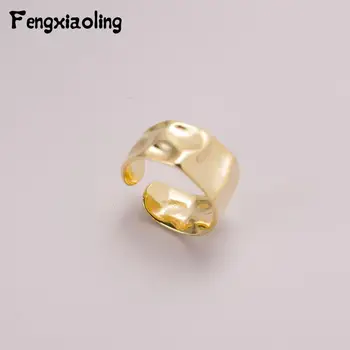 

Fengxiaoling 2020 New Fashion Ring For Ladies Fine 925 Sterling Silver Irregular Bump Design Open Rings Silver Jewelry