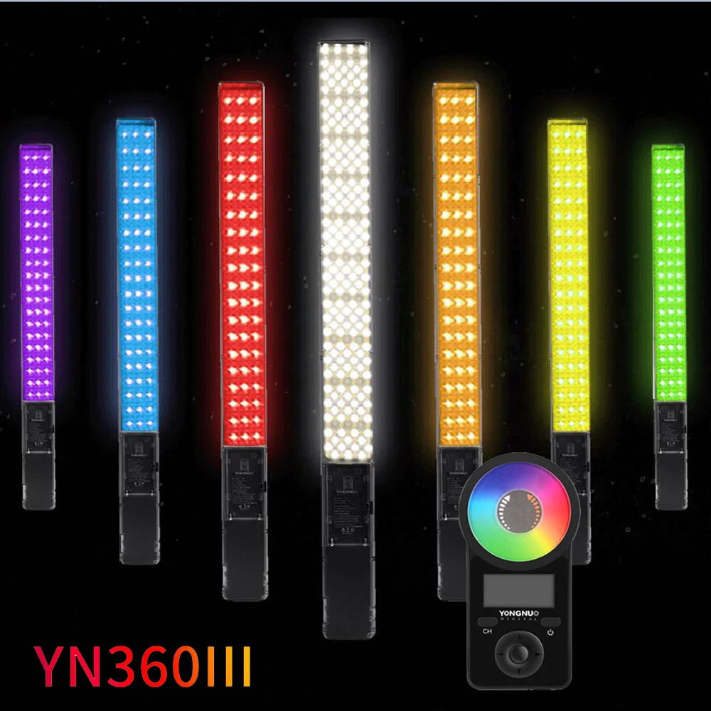 Yongnuo YN360III Handheld RGB LED Video Light Ice Stick 3200 5600K Bi color /5500K Touch Adjusting YN360 III Photo Fill Lighting|Photographic Lighting| - AliExpress