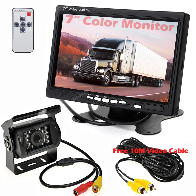 18 LED IR Night Vision Car Rear View Camera RCA Video Cable Detection Cable