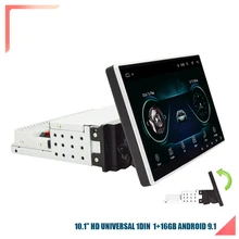 1DIN Verstelbare Universele 10.1 "Auto Stereo Radio 1Gbram 16Gbrom 1080P Touchscreen Gas Wifi
