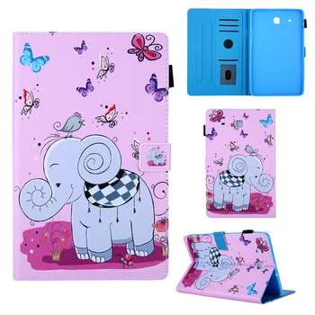 

SM-T560 T561 Tablet Cover Cute Animals Flower Print Case For Samsung Galaxy Tab E 9.6" T560 T561 Fundas Shell Skin
