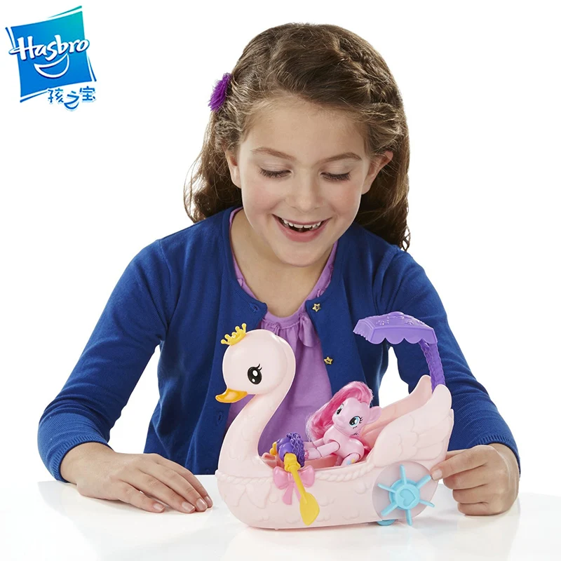 Hasbro игрушки My Little Pony Аниме Фигурка модель куклы Рарити Пинки Пай Лебедь лодка для девочек детские игрушки Подарочная игрушка