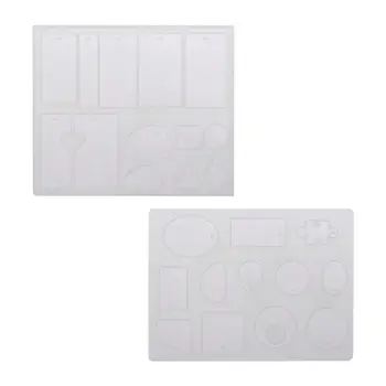 

Crystal Necklace Pendant Silicone Mold DIY Handmade Ornament Water Drop Square Ellipse Irregular Jewelry UV Epoxy Resin Molds