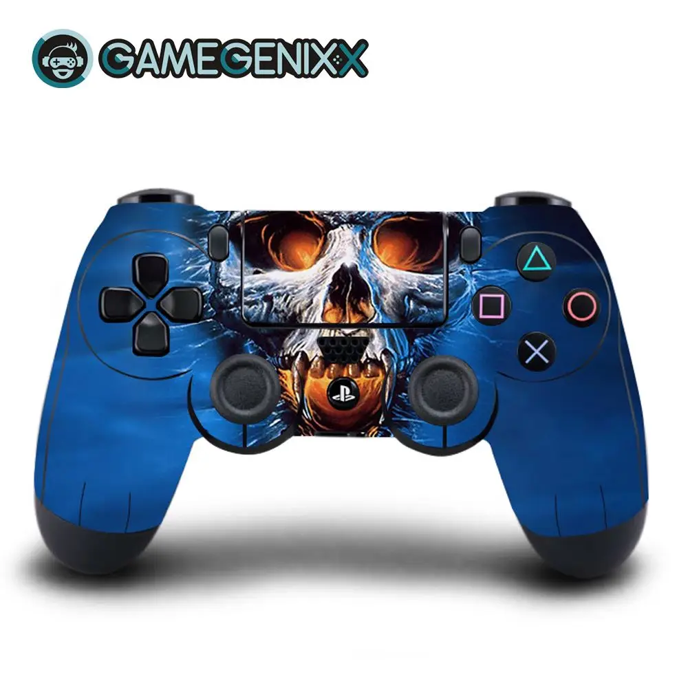 Защитная Наклейка на кожу GAMEGENIXX для контроллера Playstation PS4 Daulshock 4 Custom Skull|Наклейки| |