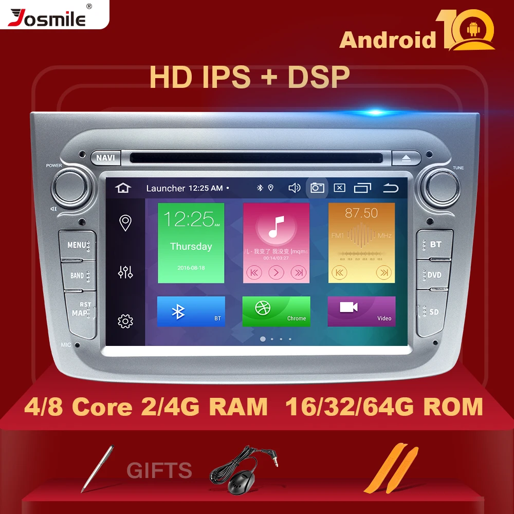 DSP 4GB 1 Din Android 10 AutoRadio Car DVD Player For Alfa Romeo Mito 2008- Multimedia 8 Core 64GB GPS Navigation Stereo Audio DSP 4GB 1 Din Android 10 AutoRadio Car DVD Player For Alfa Romeo Mito 2008- Multimedia 8 Core 64GB GPS Navigation Stereo Audio