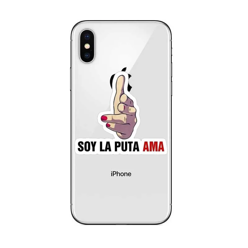 Для iPhone X Fundas для iPhone 5 5S SE 6 6S 7 8 Plus ТВ серии деньги Heist дом бумажная упаковка крутая мультяшная задняя крышка