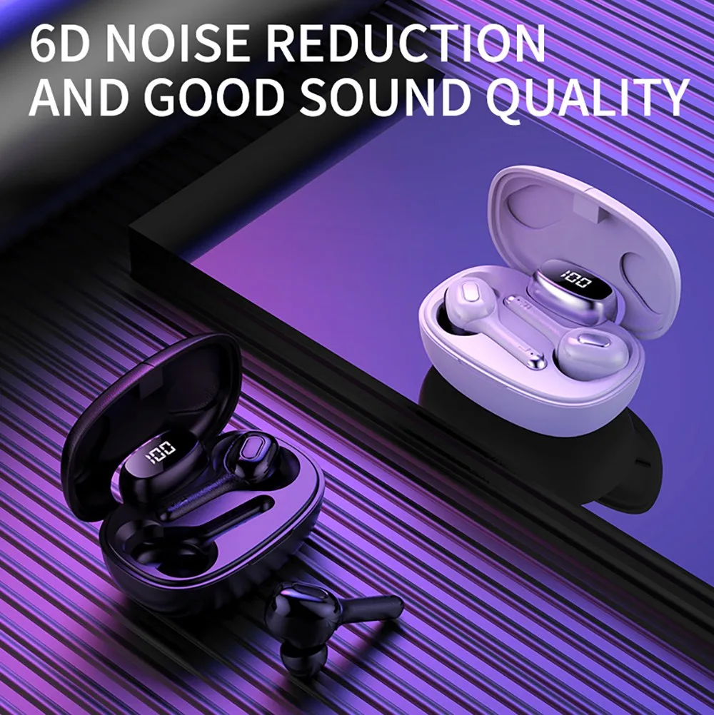 Беспроводные наушники GOOJODOQ 5 0 водонепроницаемые TWS Hi Fi 6D стереонаушники Bluetooth с