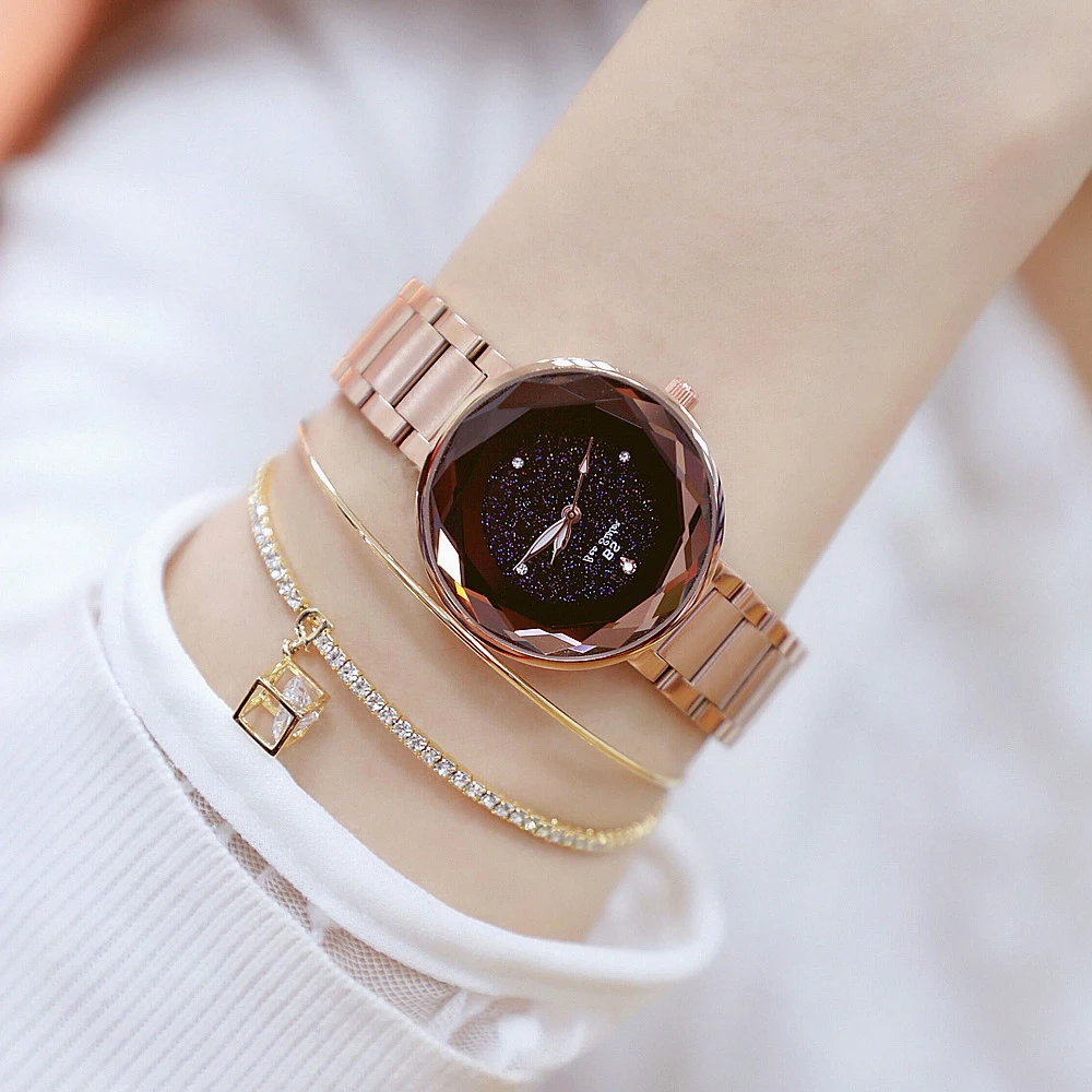 Женские роскошные Брендовые Часы 2019 Кварцевые Золотые женские часы с