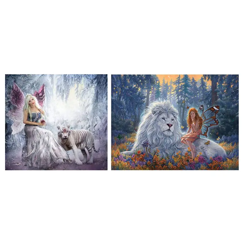 

Set Set of 2 5D Diamond Painting Kit for Adult Full Drill Paint with Diamonds Pictures Arts Craft for Home Decor Gift,12x16 and