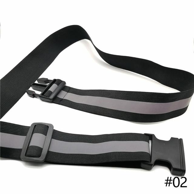 High Visible Night Safety Gear Reflective Belts for Kids Men Women Waist Adjustable Elastic Safety Reflective Belt
