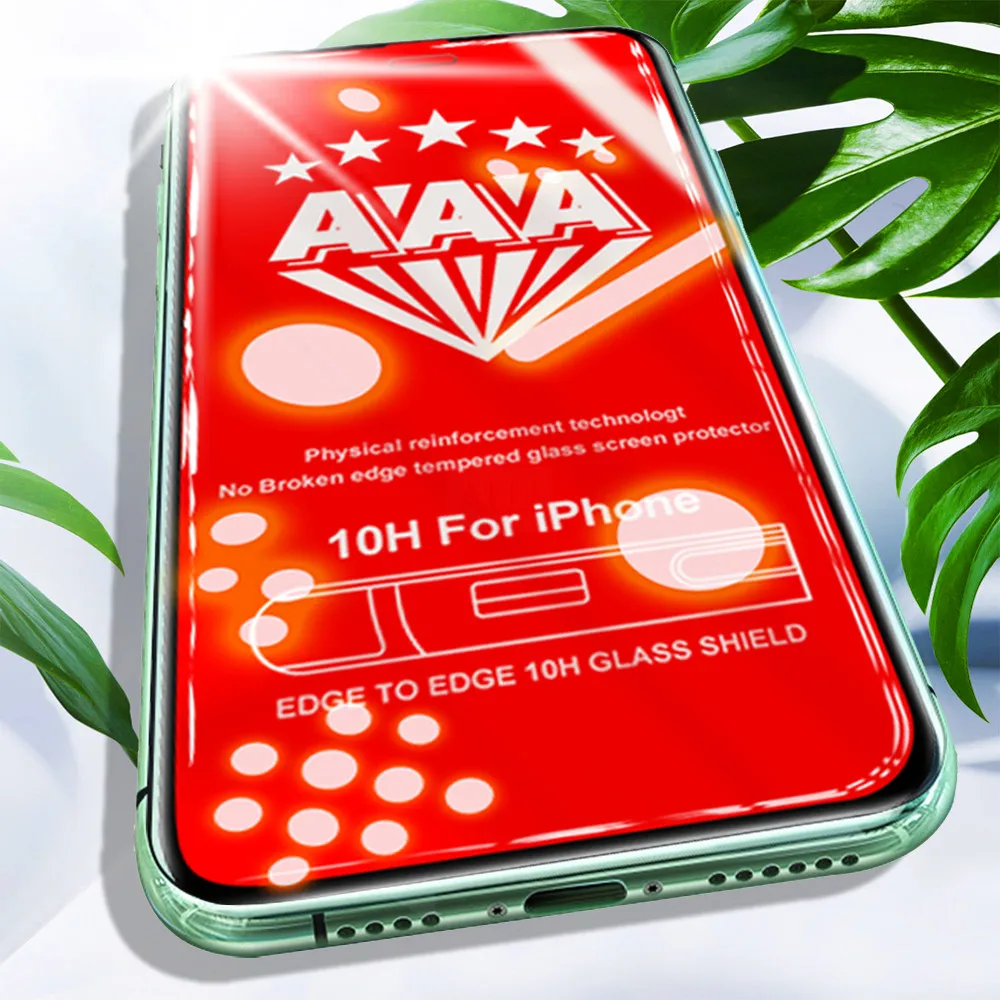 

AAA+ Hard Protective Glass For iPhone X XR XS Max 8 7 6 6s Plus Tempered Glass Full Cover For iPhone 11 Pro Max Screen Protector