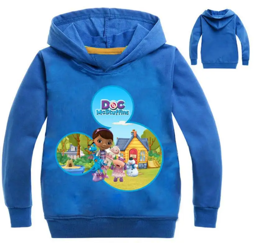 Детская толстовка г. Детская весенняя куртка детская одежда с принтом «Toy Doc Mcstuffins» хлопковые толстовки с капюшоном для детей Одежда для девочек, верхняя одежда - Цвет: style 4