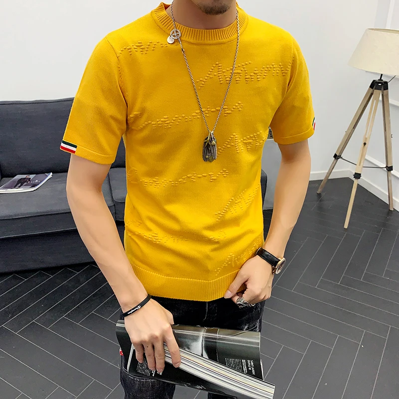 

Футболка Poleras мужская Трикотажная, Однотонная рубашка с коротким рукавом, уличная одежда, 2020