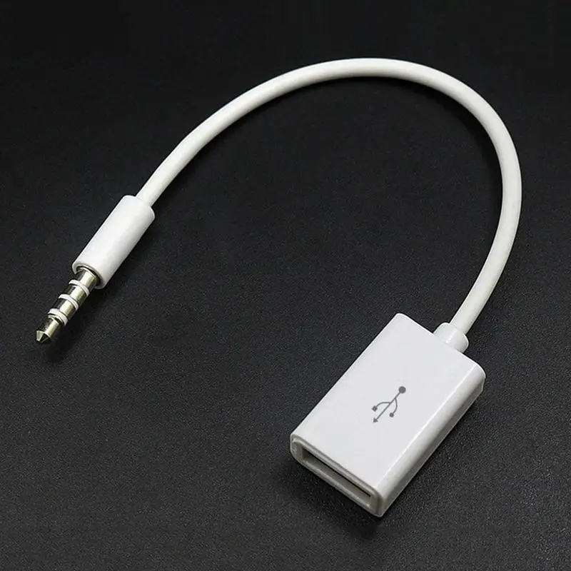 Автомобильный Кабель 3 5 мм автомобильный аудиоразъем AUX переходник на USB 2 0 с