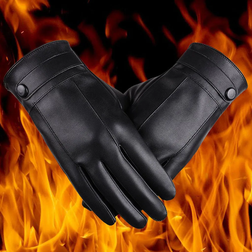 Модные мужские кожаные перчатки, зимние теплые мотоциклетные лыжные перчатки для сноуборда, тактические прочные варежки Guantes Hombre Guantes Luva